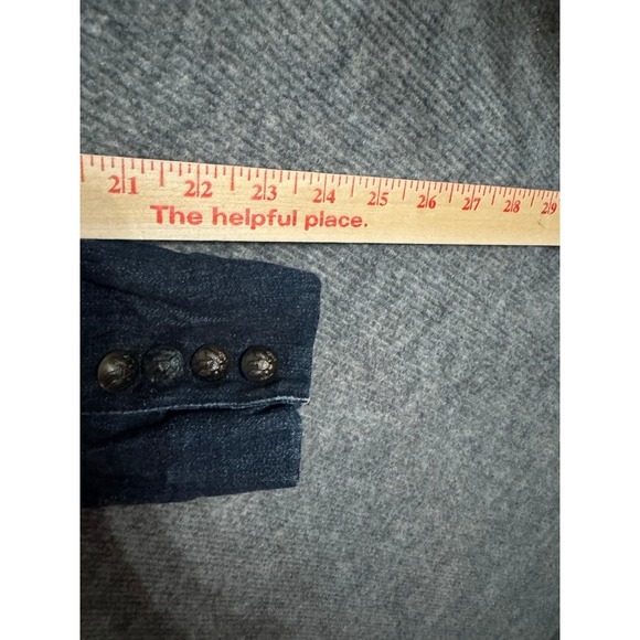 Lauren Jeans Co Ralph Lauren Womens Denim Blazer Jacket Dark Wash Button Size M - Picture 13 of 13